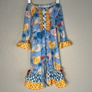 NEW Okie and Lou Chickens Hens Onesie Farm Easter Country Baby 3-6 months